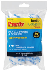 Purdy Colossus 140624033 Mini Roller Cover, 1/2 in Thick Nap, 4-1/2 in L, Polyamide Cover